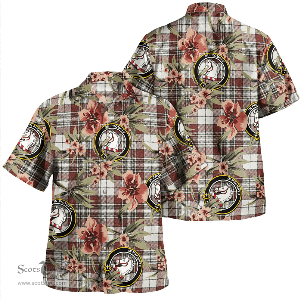 Scottish Dunbar Plaid Clan Tartan Hawaiian Shirt - Tropical Old Style Scottish Plaid Tartan Plaid