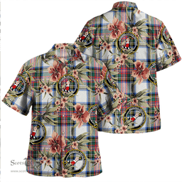 Scottish Dennistoun Clan Tartan Hawaiian Shirt - Tropical Old Style Scottish Plaid Tartan Plaid