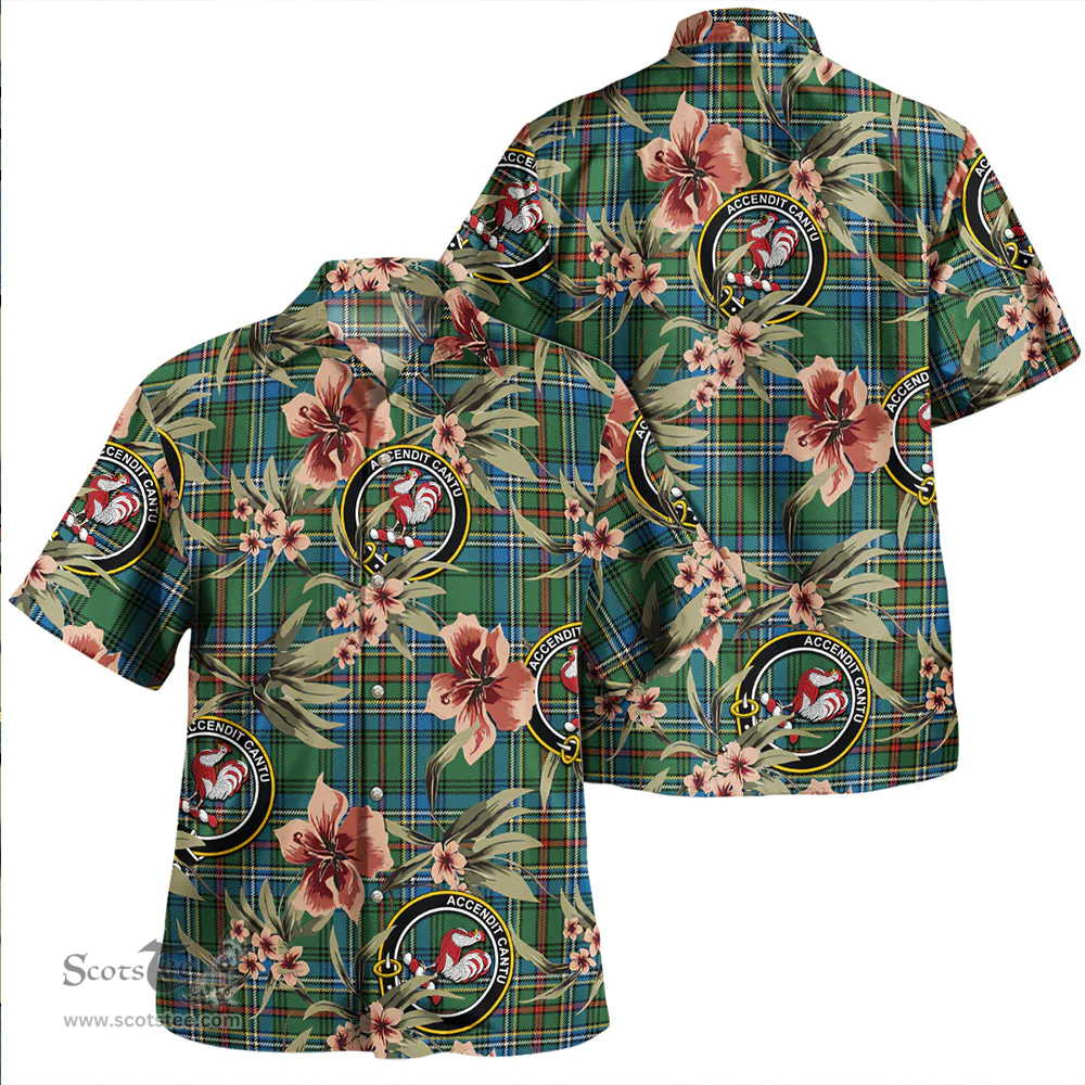 Scottish Cockburn (Coburn) Ancient Clan Tartan Hawaiian Shirt - Tropical Old Style Scottish Plaid Tartan Plaid