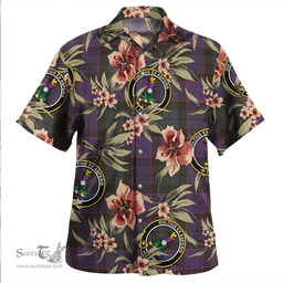 Scottish Ferguson of Balquhidder Weathered Clan Tartan Hawaiian Shirt - Tropical Old Style Scottish Plaid Tartan Plaid