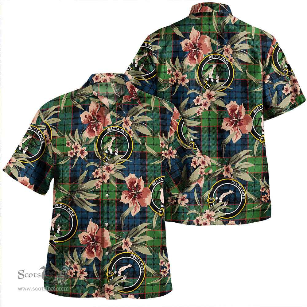 Scottish Fletcher Family Modern Clan Tartan Hawaiian Shirt - Tropical Old Style Scottish Plaid Tartan Plaid
