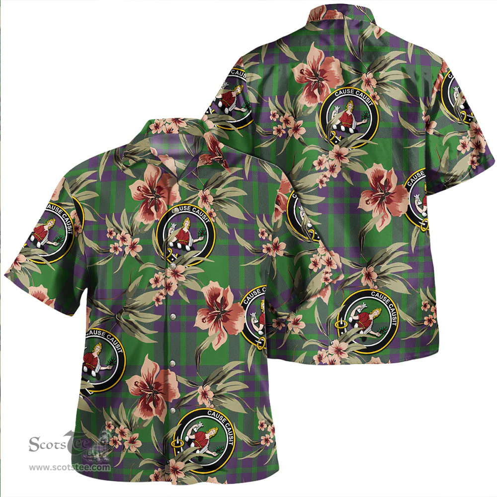 Scottish Elphinstone Ancient Clan Tartan Hawaiian Shirt - Tropical Old Style Scottish Plaid Tartan Plaid