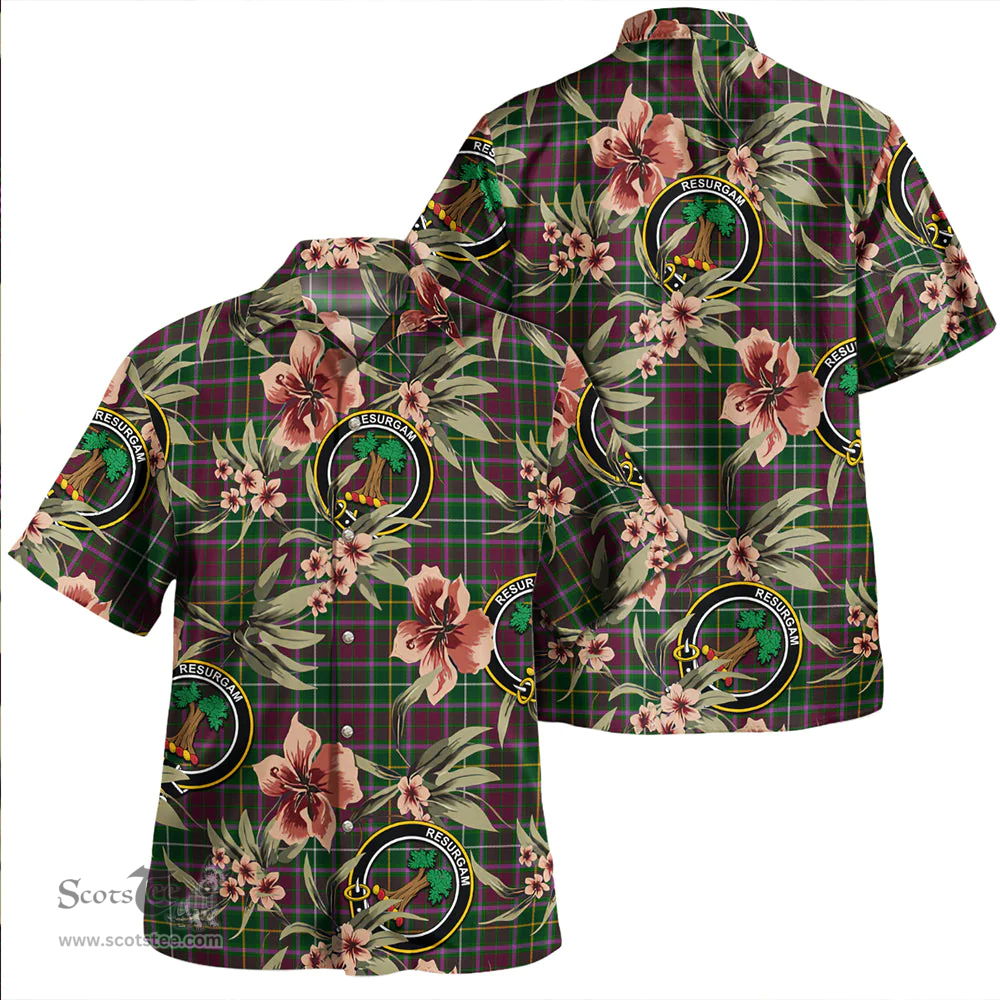 Scottish Crosbie Clan Tartan Hawaiian Shirt - Tropical Old Style Scottish Plaid Tartan Plaid