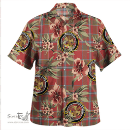 Scottish Drummond of Perth Weathered Clan Tartan Hawaiian Shirt - Tropical Old Style Scottish Plaid Tartan Plaid