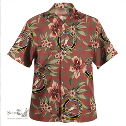 Scottish Donachie Weathered Clan Tartan Hawaiian Shirt - Tropical Old Style Scottish Plaid Tartan Plaid