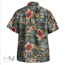 Scottish Clark (Clergy) Weathered Clan Tartan Hawaiian Shirt - Tropical Old Style Scottish Plaid Tartan Plaid