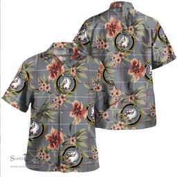 Scottish Dunbar of Pitgaveny Weathered Clan Tartan Hawaiian Shirt - Tropical Old Style Scottish Plaid Tartan Plaid