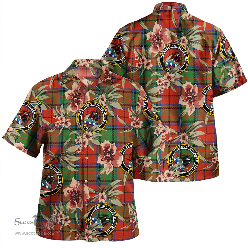 Scottish Dickie Modern Clan Tartan Hawaiian Shirt - Tropical Old Style Scottish Plaid Tartan Plaid