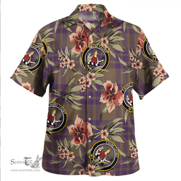 Scottish Elphinstone Weathered Clan Tartan Hawaiian Shirt - Tropical Old Style Scottish Plaid Tartan Plaid