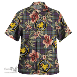 Scottish Campbell of Loudon (Campbell Louden) Weathered 2 Clan Tartan Hawaiian Shirt - Tropical Old Style Scottish Plaid Tartan Plaid