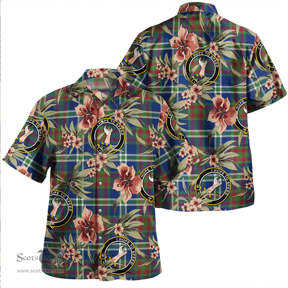 Scottish Cathcart Modern Clan Tartan Hawaiian Shirt - Tropical Old Style Scottish Plaid Tartan Plaid