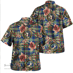 Scottish Cathcart Modern Clan Tartan Hawaiian Shirt - Tropical Old Style Scottish Plaid Tartan Plaid