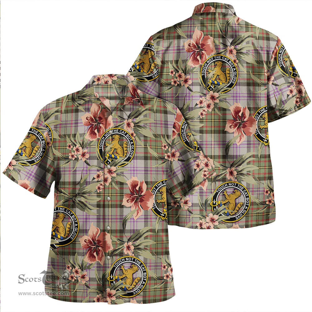 Scottish Firth of Tay (Gillies Dress) Weathered Clan Tartan Hawaiian Shirt - Tropical Old Style Scottish Plaid Tartan Plaid