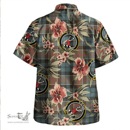 Scottish Colquhoun Weathered Clan Tartan Hawaiian Shirt - Tropical Old Style Scottish Plaid Tartan Plaid