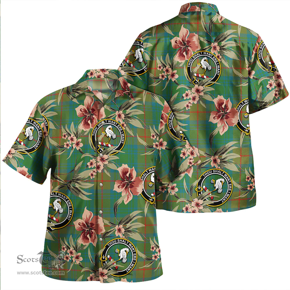 Scottish Cranston Ancient Clan Tartan Hawaiian Shirt - Tropical Old Style Scottish Plaid Tartan Plaid