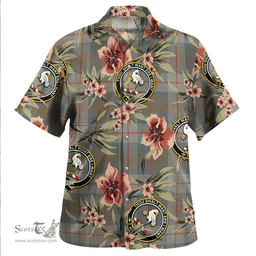 Scottish Cranston Weathered Clan Tartan Hawaiian Shirt - Tropical Old Style Scottish Plaid Tartan Plaid
