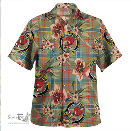 Scottish Currie of Arran Ancient Clan Tartan Hawaiian Shirt - Tropical Old Style Scottish Plaid Tartan Plaid