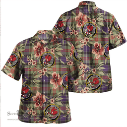 Scottish Curry (Currie) Weathered Clan Tartan Hawaiian Shirt - Tropical Old Style Scottish Plaid Tartan Plaid