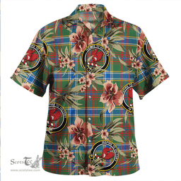 Scottish Currie of Arran Modern Clan Tartan Hawaiian Shirt - Tropical Old Style Scottish Plaid Tartan Plaid