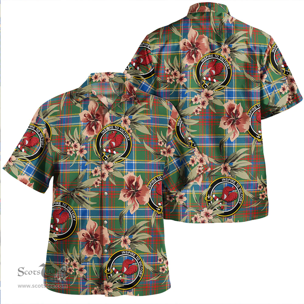 Scottish Currie of Arran Modern Clan Tartan Hawaiian Shirt - Tropical Old Style Scottish Plaid Tartan Plaid