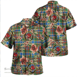 Scottish Currie of Arran Modern Clan Tartan Hawaiian Shirt - Tropical Old Style Scottish Plaid Tartan Plaid