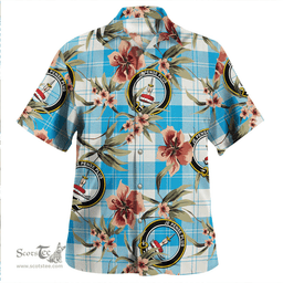 Scottish Erskine Burgundy Clan Tartan Hawaiian Shirt - Tropical Old Style Scottish Plaid Tartan Plaid