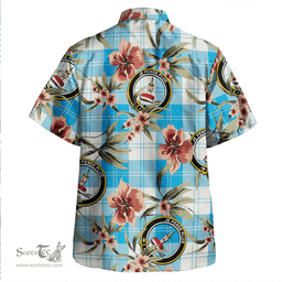 Scottish Erskine Burgundy Clan Tartan Hawaiian Shirt - Tropical Old Style Scottish Plaid Tartan Plaid