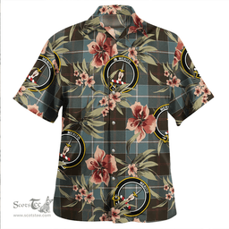 Scottish Dunlop Weathered Clan Tartan Hawaiian Shirt - Tropical Old Style Scottish Plaid Tartan Plaid