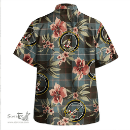Scottish Dunlop Weathered Clan Tartan Hawaiian Shirt - Tropical Old Style Scottish Plaid Tartan Plaid