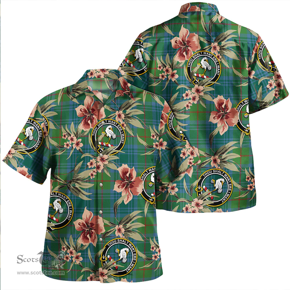 Scottish Cranston Modern Clan Tartan Hawaiian Shirt - Tropical Old Style Scottish Plaid Tartan Plaid