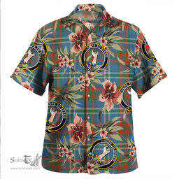 Scottish Cathcart Ancient Clan Tartan Hawaiian Shirt - Tropical Old Style Scottish Plaid Tartan Plaid