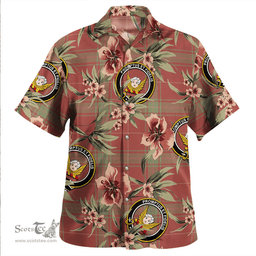 Scottish Carruthers Weathered Clan Tartan Hawaiian Shirt - Tropical Old Style Scottish Plaid Tartan Plaid