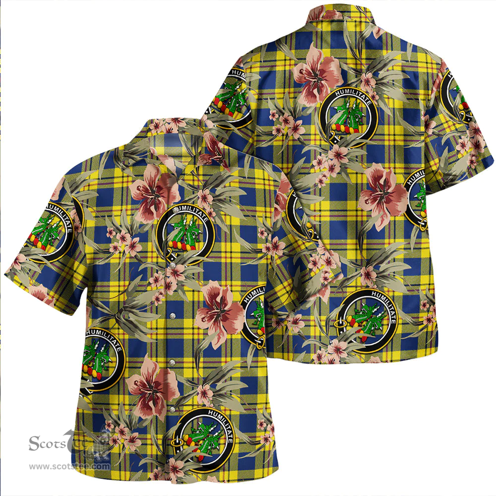 Scottish Carlisle (Carlill) Modern Clan Tartan Hawaiian Shirt - Tropical Old Style Scottish Plaid Tartan Plaid