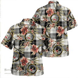 Scottish Erskine Blue Clan Tartan Hawaiian Shirt - Tropical Old Style Scottish Plaid Tartan Plaid