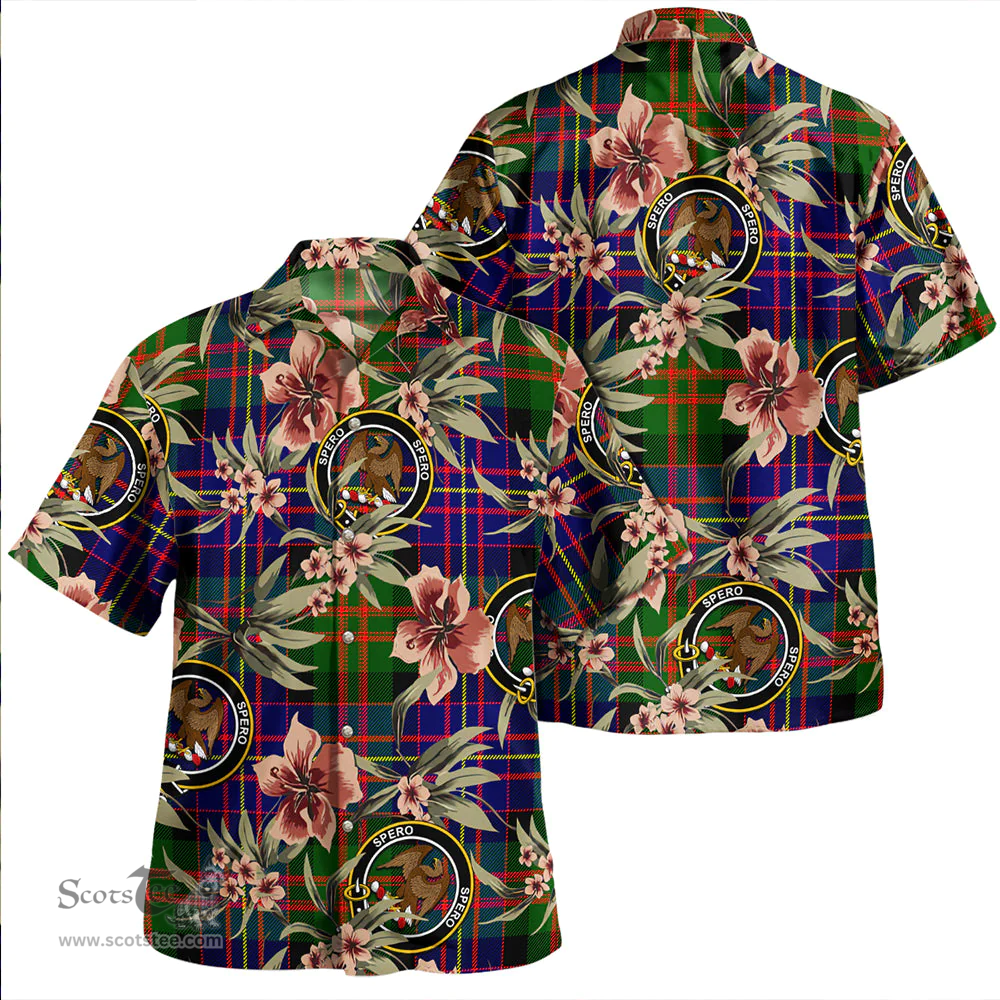 Scottish Chalmers Modern Clan Tartan Hawaiian Shirt - Tropical Old Style Scottish Plaid Tartan Plaid