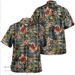 Scottish Douglas Weathered Clan Tartan Hawaiian Shirt - Tropical Old Style Scottish Plaid Tartan Plaid