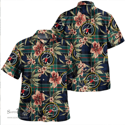 Scottish Colquhoun Modern Clan Tartan Hawaiian Shirt - Tropical Old Style Scottish Plaid Tartan Plaid