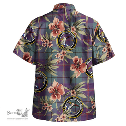Scottish Carmichael Weathered 2 Clan Tartan Hawaiian Shirt - Tropical Old Style Scottish Plaid Tartan Plaid