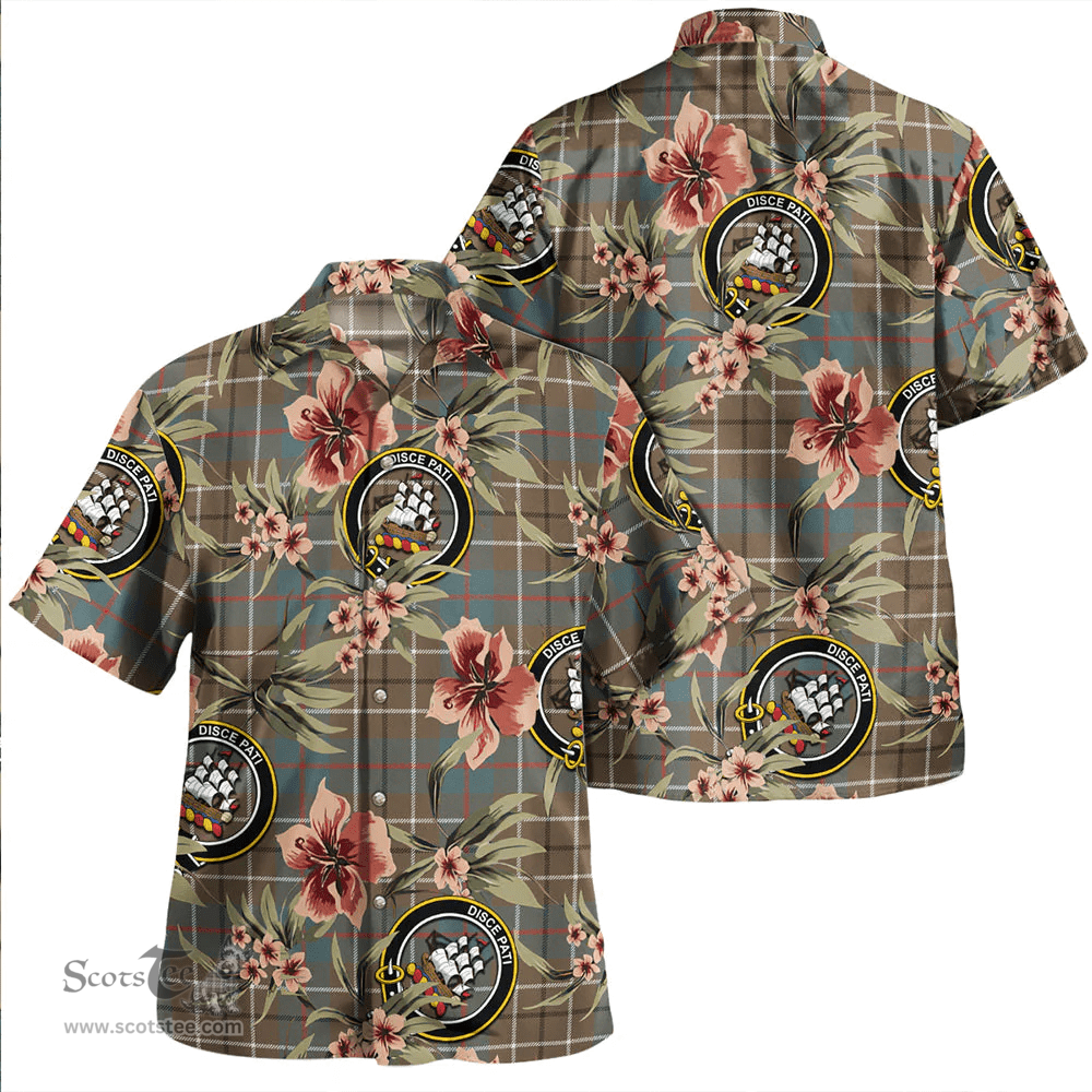 Scottish Duncan Weathered Clan Tartan Hawaiian Shirt - Tropical Old Style Scottish Plaid Tartan Plaid