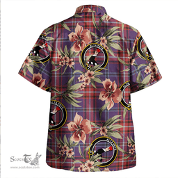 Scottish Glenn Weathered Clan Tartan Hawaiian Shirt - Tropical Old Style Scottish Plaid Tartan Plaid