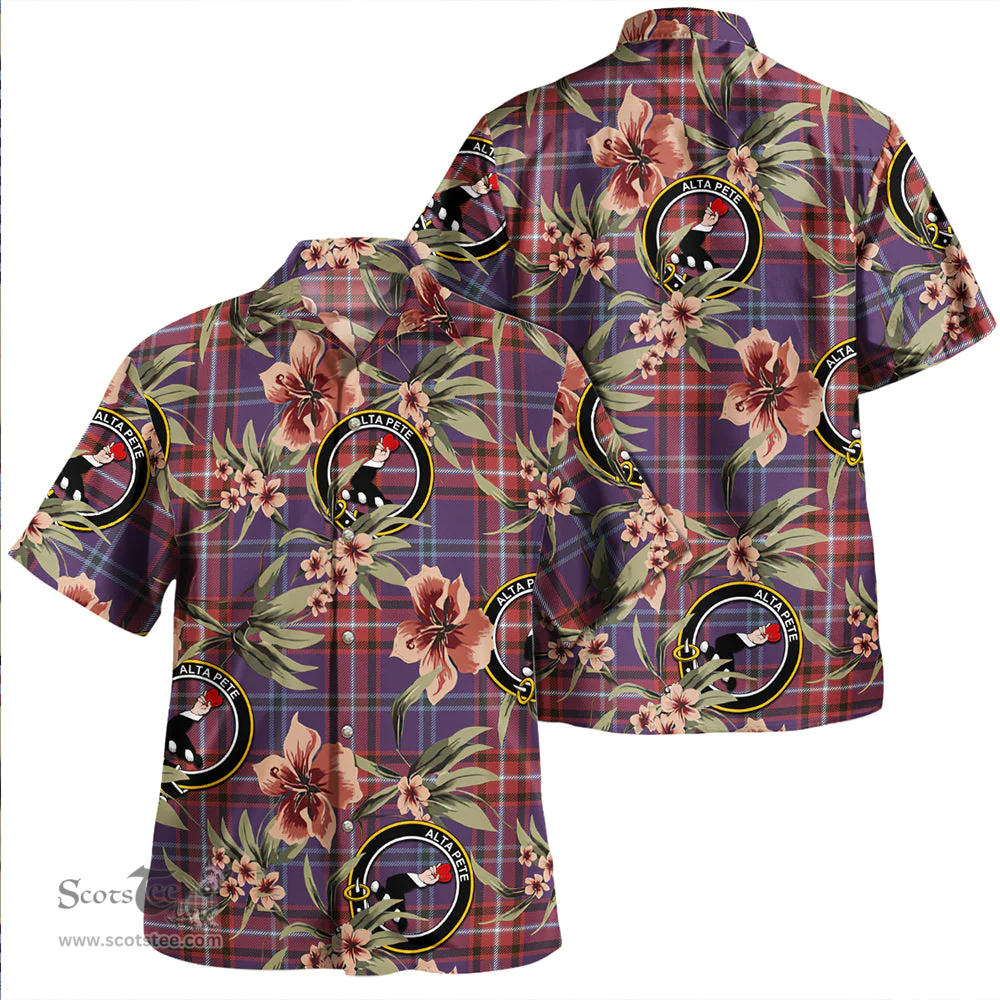 Scottish Glenn Weathered Clan Tartan Hawaiian Shirt - Tropical Old Style Scottish Plaid Tartan Plaid
