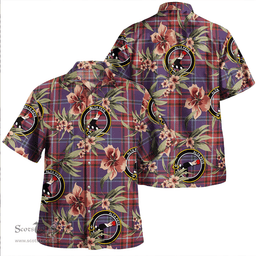 Scottish Glenn Weathered Clan Tartan Hawaiian Shirt - Tropical Old Style Scottish Plaid Tartan Plaid