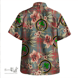 Scottish Harvey Weathered Clan Tartan Hawaiian Shirt - Tropical Old Style Scottish Plaid Tartan Plaid