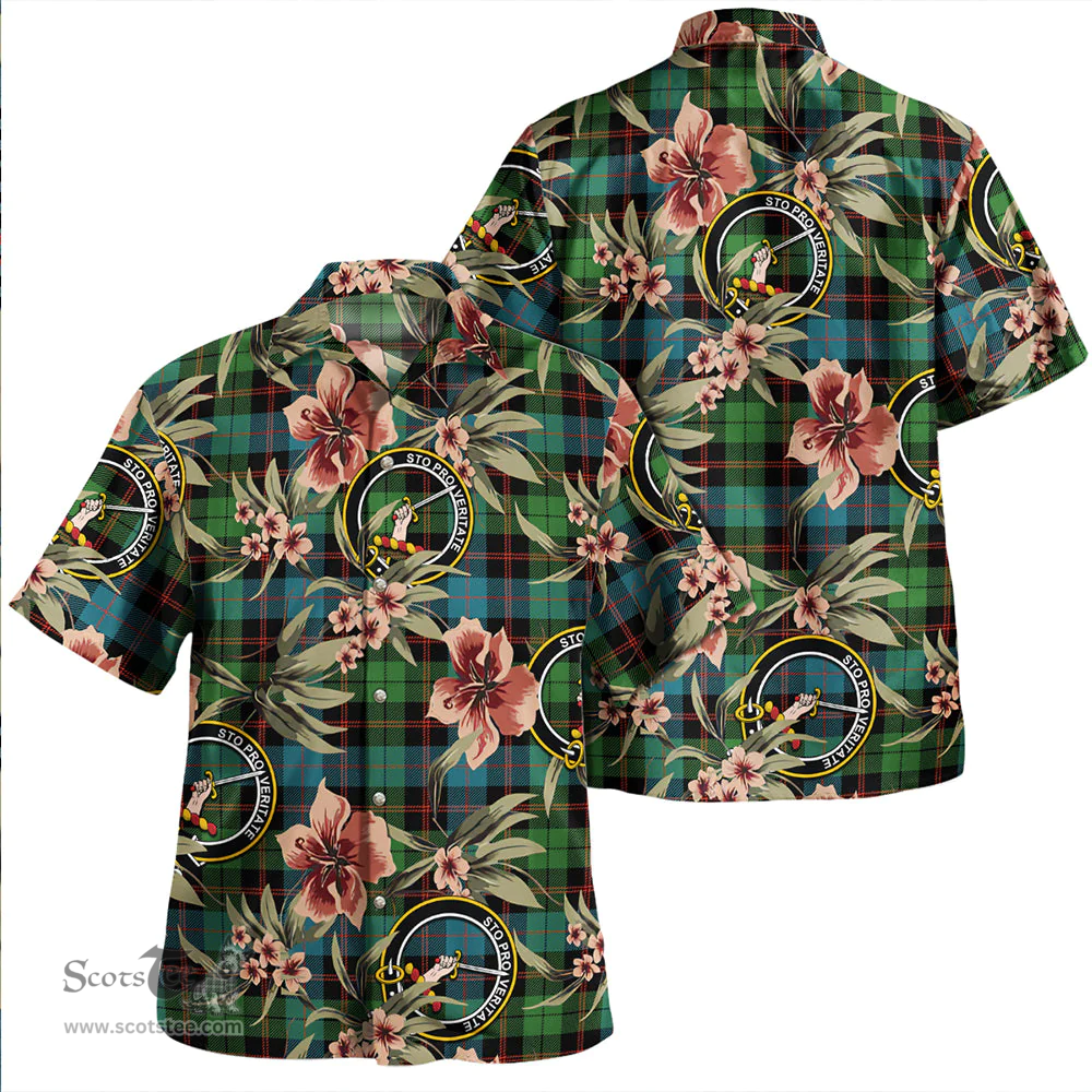 Scottish Guthrie Ancient Clan Tartan Hawaiian Shirt - Tropical Old Style Scottish Plaid Tartan Plaid