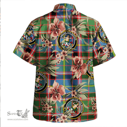 Scottish Glass Clan Tartan Hawaiian Shirt - Tropical Old Style Scottish Plaid Tartan Plaid