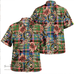 Scottish Glass Clan Tartan Hawaiian Shirt - Tropical Old Style Scottish Plaid Tartan Plaid