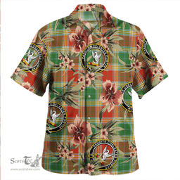 Scottish Gibson (Gibbs) Ancient Clan Tartan Hawaiian Shirt - Tropical Old Style Scottish Plaid Tartan Plaid