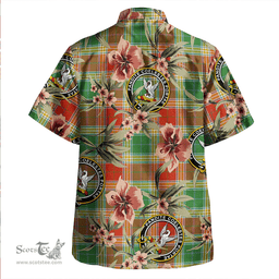 Scottish Gibson (Gibbs) Ancient Clan Tartan Hawaiian Shirt - Tropical Old Style Scottish Plaid Tartan Plaid