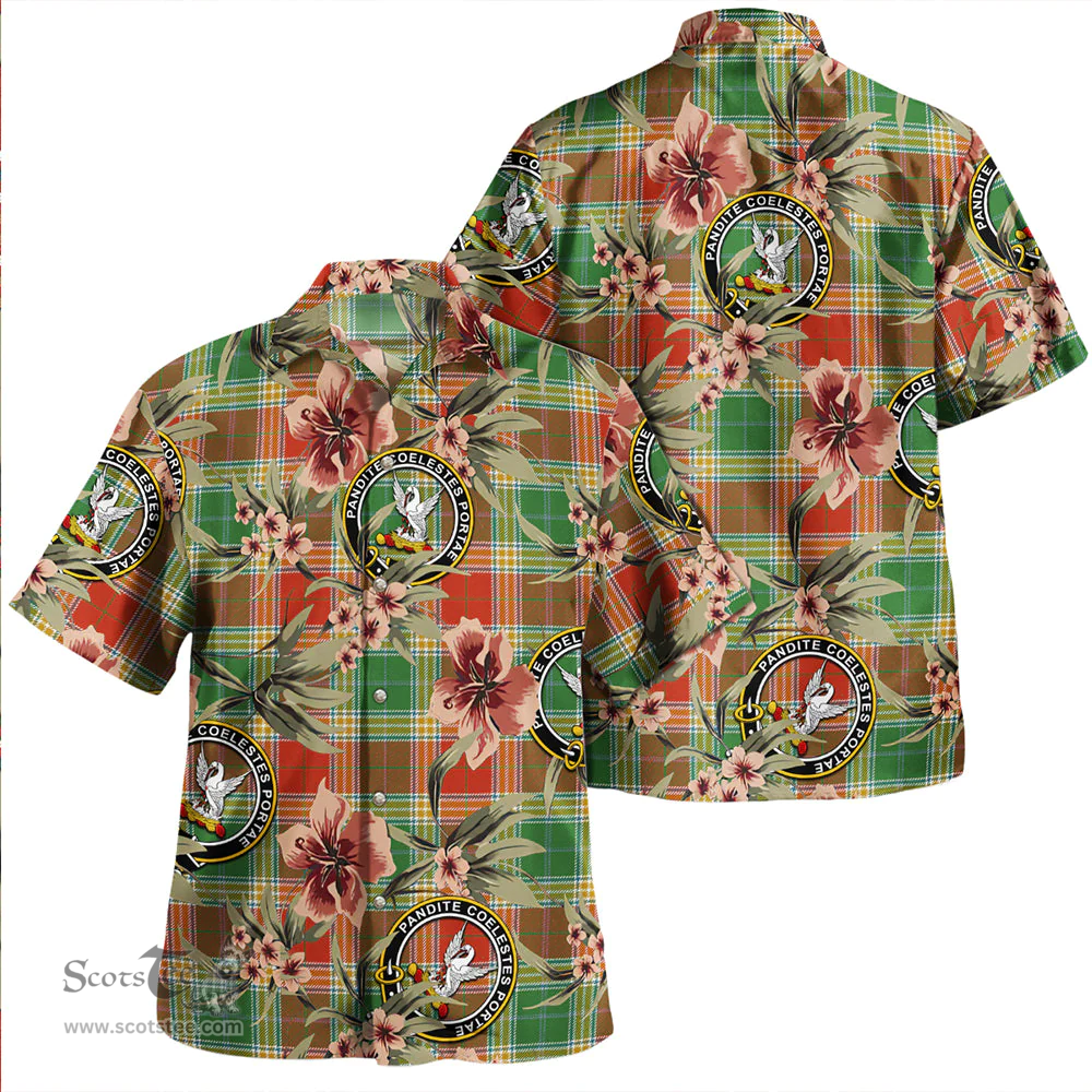 Scottish Gibson (Gibbs) Ancient Clan Tartan Hawaiian Shirt - Tropical Old Style Scottish Plaid Tartan Plaid