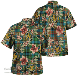 Scottish Gillies Ancient Clan Tartan Hawaiian Shirt - Tropical Old Style Scottish Plaid Tartan Plaid